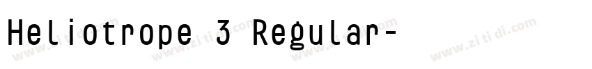 Heliotrope 3 Regular字体转换